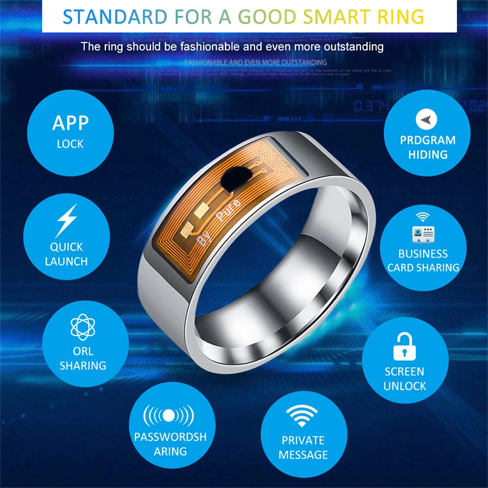 Новейшее умное кольцо водонепроницаемое износостойкое NFC для Samsung Huawei Xiaomi