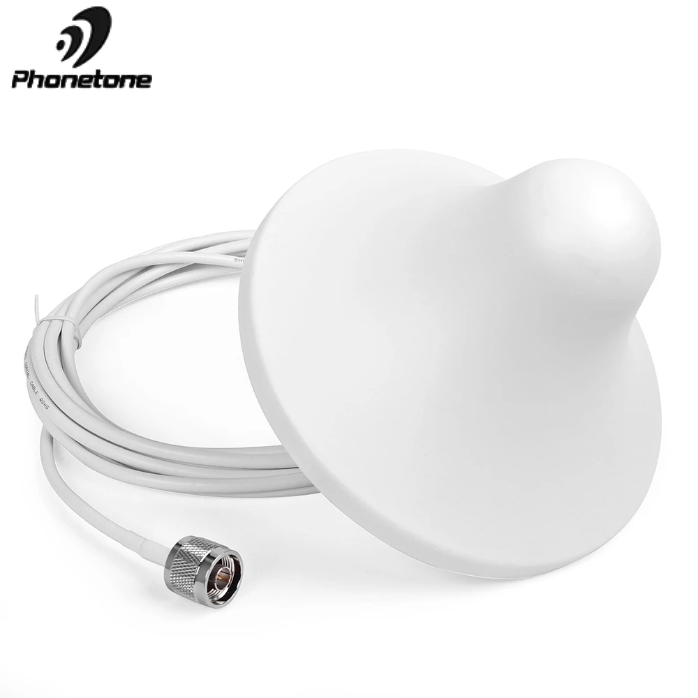 Антенна 5dBi GSM/CDMA/3G 800 2500 МГц внутренняя потолочная антенна с разъемом N Male и кабелем