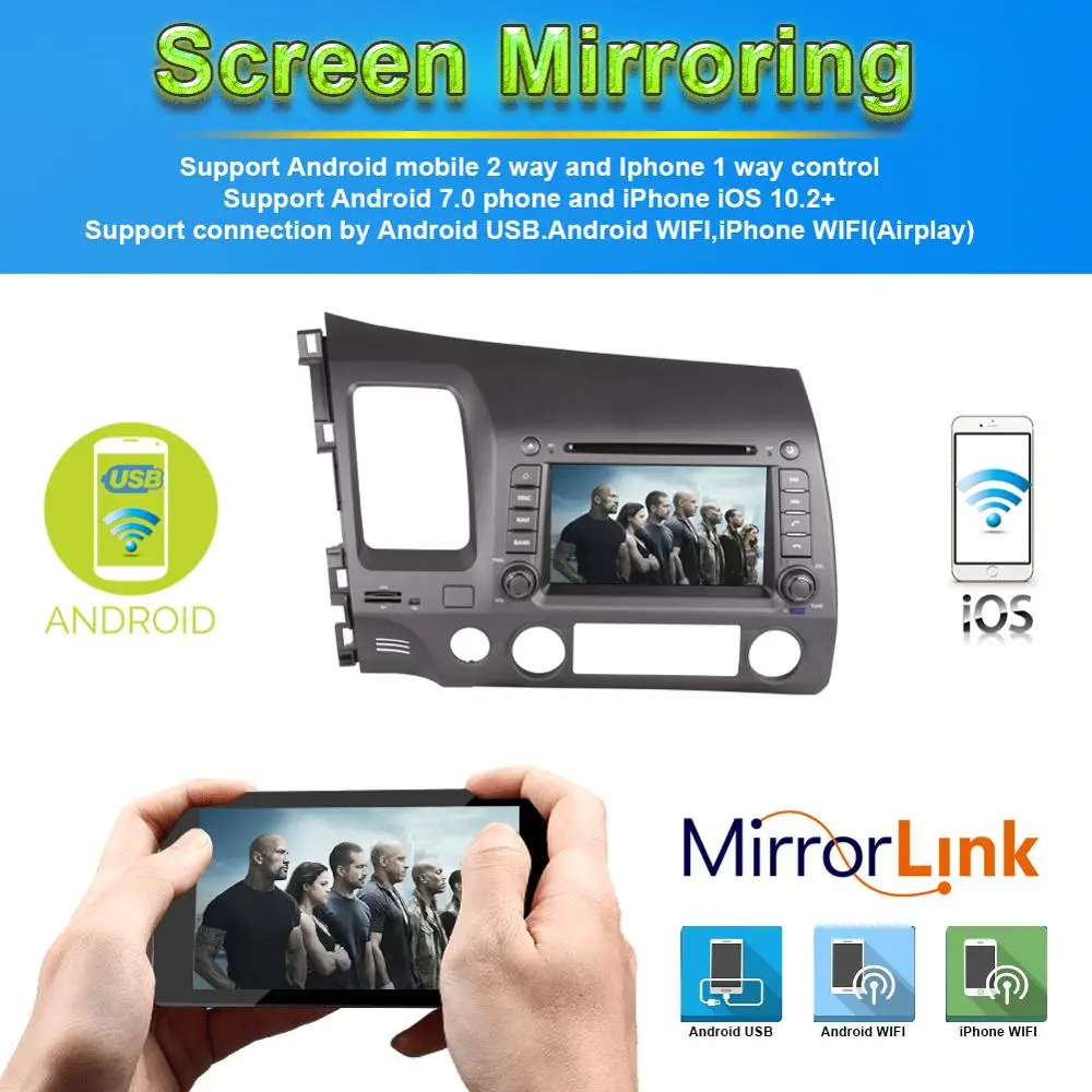 4 ГБ ОЗУ Android 7 1/8 0 Восьмиядерный автомобильный DVD мультимедийный плеер GPS