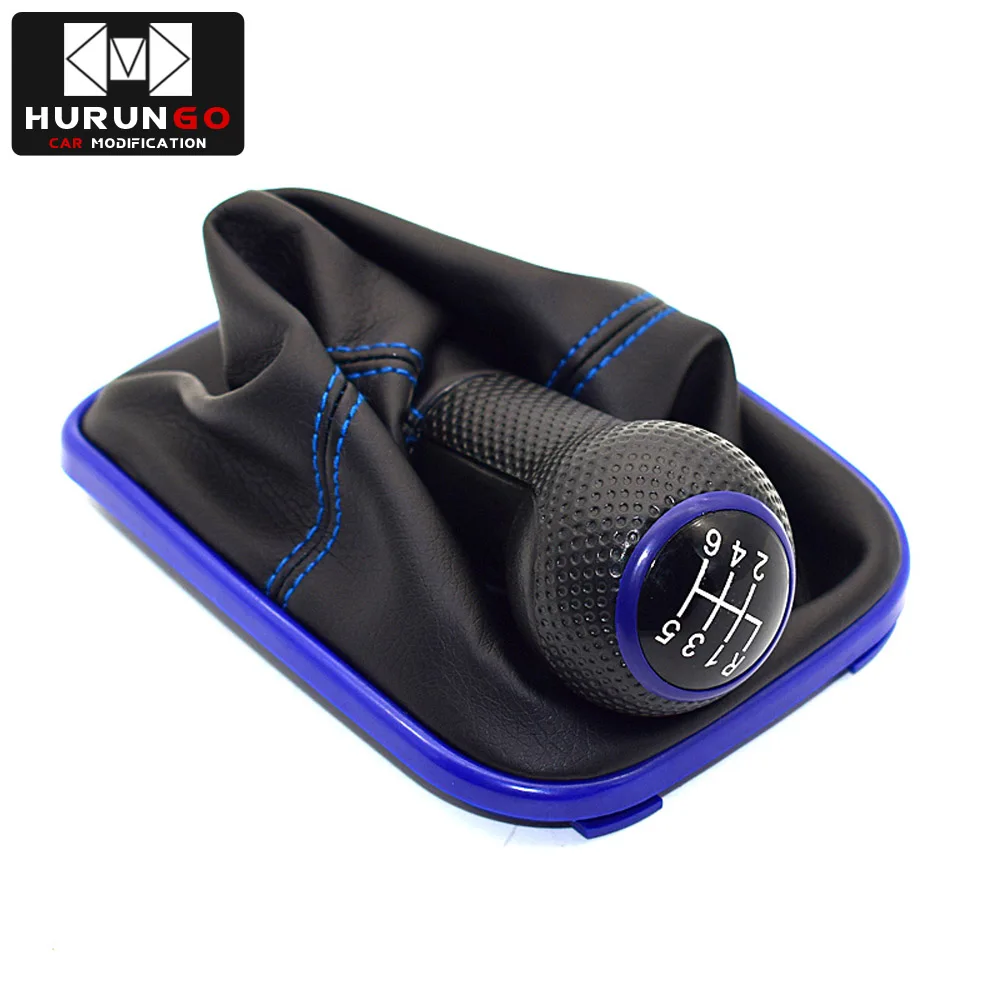 6 Speed-Blue 5 6 скоростей 23 мм хромированные приспособления для стилизации автомобиля ручка переключения передач для Volkswagen VW BORA GOlf MK4/4 IV/Jetta GTI 1999-2005 - Название цвета: 6 Speed-Blue