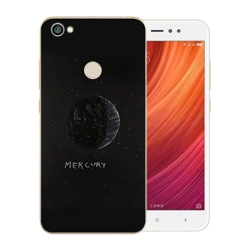Phone Cases 5.5 inch For Xiaomi Redmi Note 5A Prime Fingerprint Silicone Space Moon Pattern Cover for Hongmi Pro Shells |
