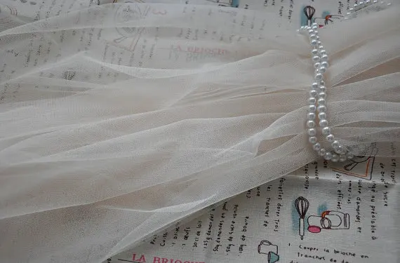 

10 yards/lot cream mesh Fabrics, bridal Gauze , wedding Mesh Fabric Wedding Gown Fabrics Supplies Costume Supplies