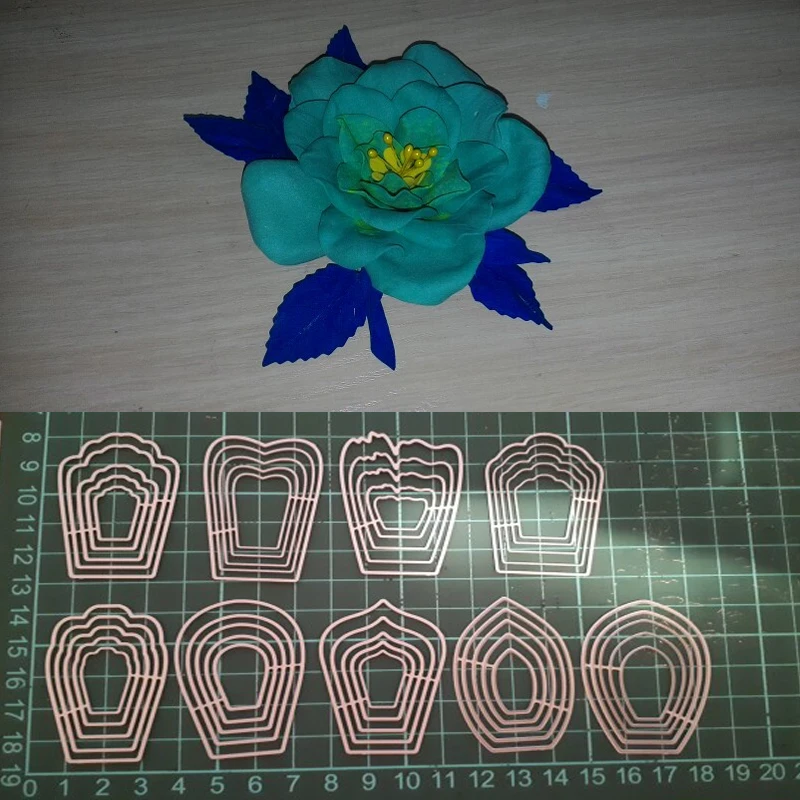 Hot Sale 9pcs Different Flowers Petal Stencil Metal Cutting Dies Cut Practice Hands-on DIY Scrapbooking Album Craft dies Tool | Дом и сад