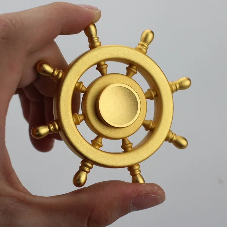 Спиннер для пальцев ручной из латуни поставляется с металлической коробкой руля