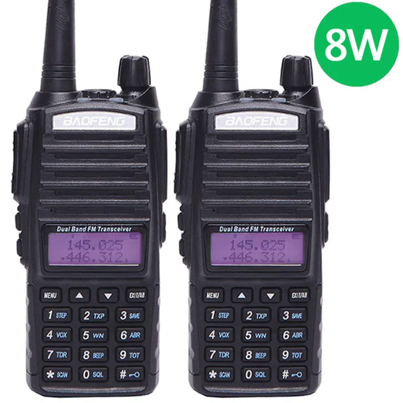 Рация Baofeng UV 82 Plus vhf/uhf дальнего радиуса действия 8 Вт портативная CB