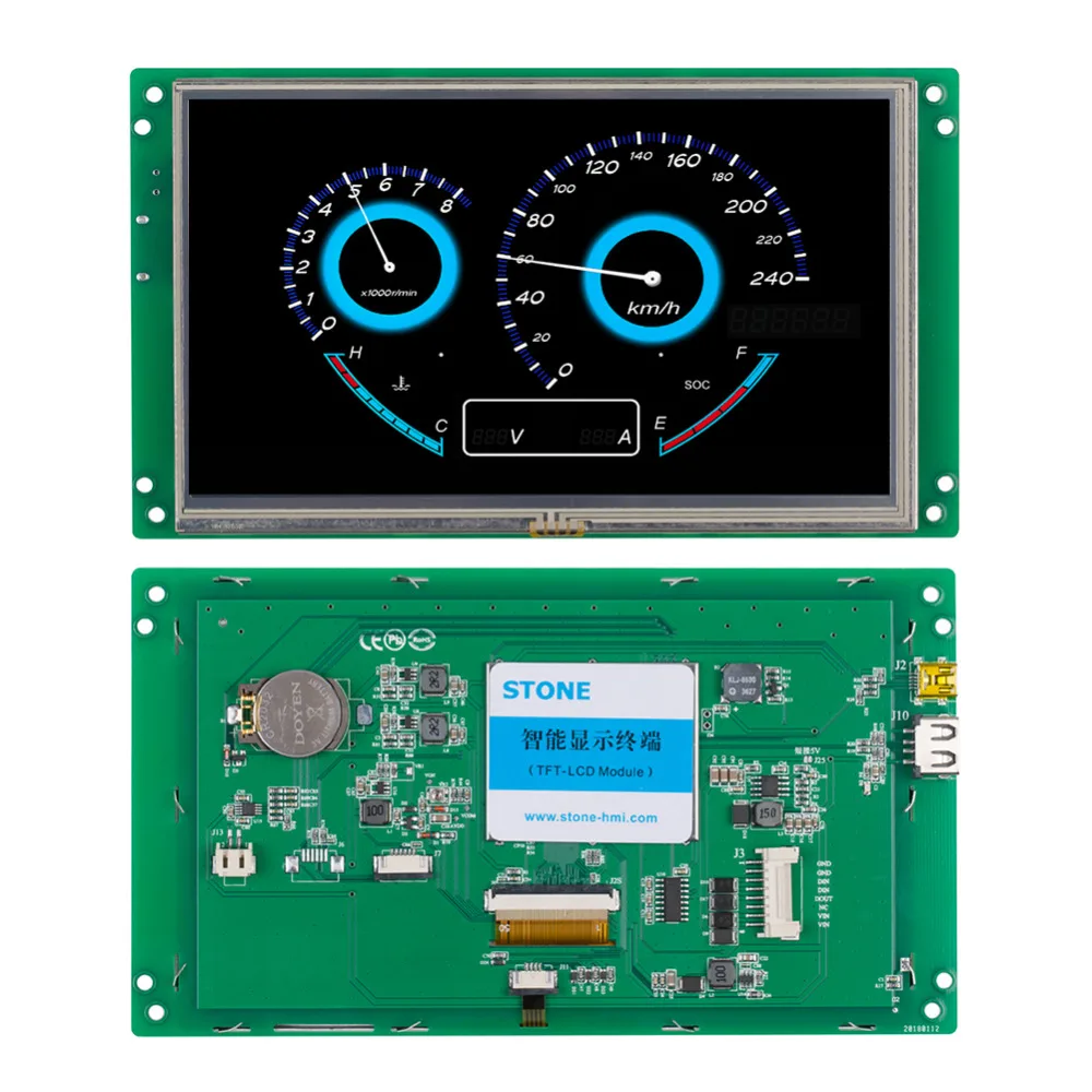 

7.0" TFT LCD Display Controller With Wide Voltage And Full Color