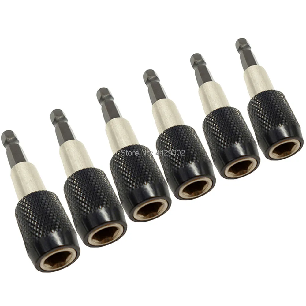 

6pcs Magnetic 1/4" Hex Screwdriver Bit Holder 60mm Impact Duty Magnetic 1/4" Screwdriver Bit Holder Extension Bar