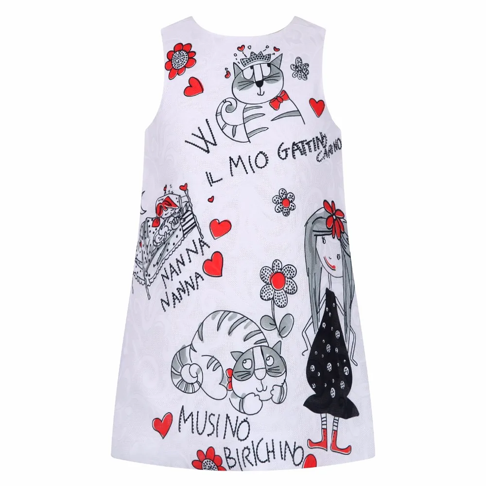 Платье принцессы для девочек Одежда с рисунком Robe Fillette Костюмы детей 2022 г.
