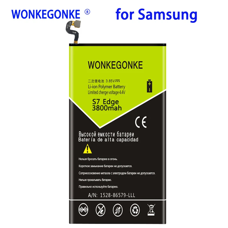 

WONKEGONKE 3800mah EB-BG935ABE Battery For Samsung Galaxy S7 Edge G935F G9350 G935 Batteries Bateria