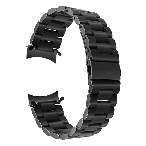 Премиум ремешок для часов из нержавеющей стали для Samsung Gear S3 Classic Frontier Смарт-часы ремешок на запястье браслет серебристый черный - Цвет ремешка: Black