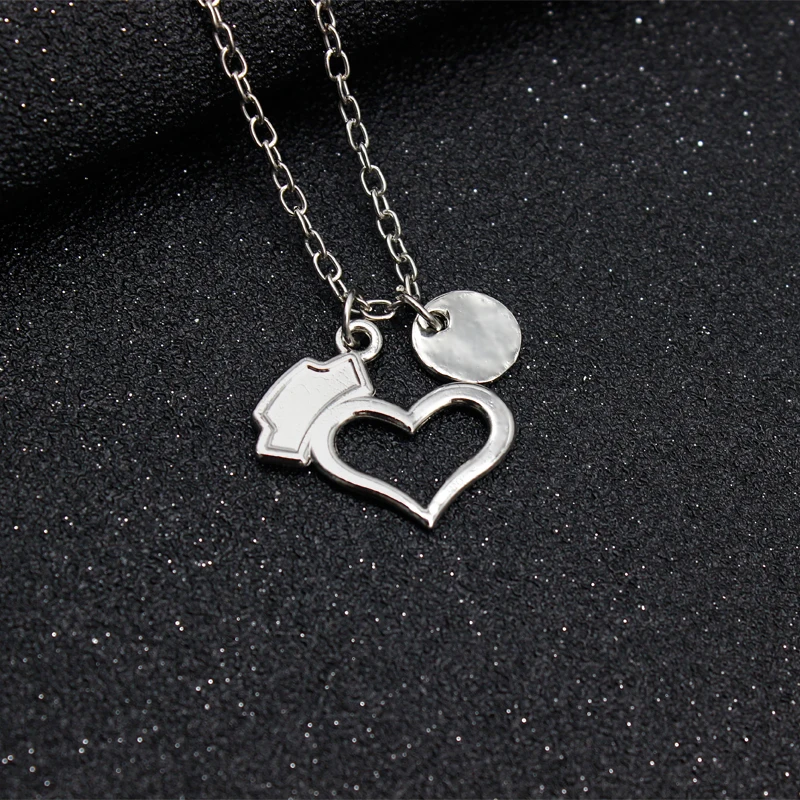 26 букв медсестра молитва сердце Кепки кулон личные Цепочки и ожерелья доктор