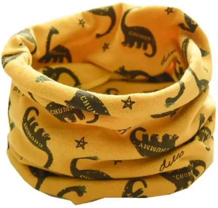 yellow dinosaur Новинка; шарф для малышей; Хлопковое платье для девочек; Весенний шарф; Детский шарф с воротником; теплый детский шейный платок для мальчиков; шарф с воротником для фотосессии - Цвет: yellow dinosaur