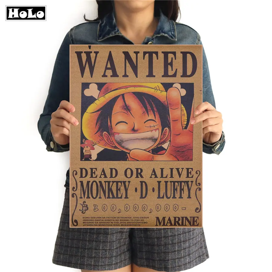 Постер из крафт бумаги в стиле аниме Luffy 42x30 см|Наклейки на стену| |