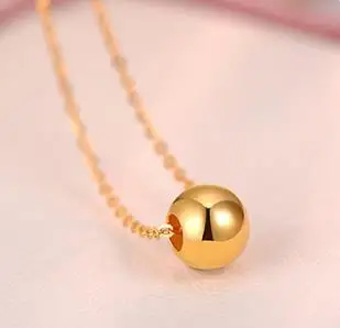 Bead 24K Chain 18K JAZB 24K Чистое Золото Шарм Настоящее AU 999 твердые золотые бусы Подвеска красивая бусина высококлассные трендовые классические ювелирные изделия горячая Распродажа Новинка - Цвет камня: Bead 24K Chain 18K