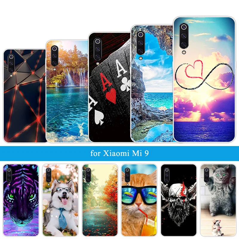 Для Coque Xiaomi Mi 9 Мягкие ТПУ чехлы для телефонов 6 39 дюймов Capa mi 2018 Силиконовый противоударный чехол