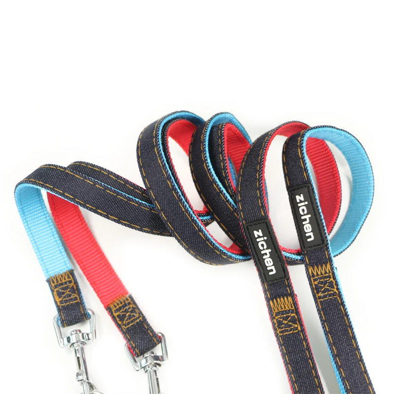 Zichen джинсовый нейлоновый ошейник для собак набор поводков маленьких средних и