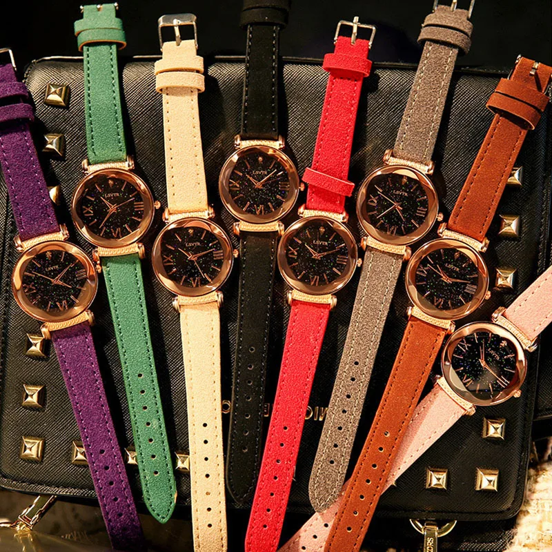 

2019 Ladies Women Wrist Watches Clock Starry sky Crystal Woman Watch Luxury Brand Female Lady Watches For Women Relogio Feminino