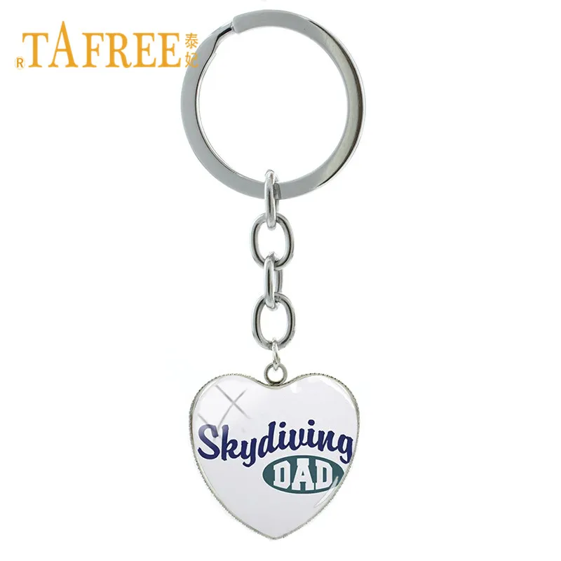 TAFREE Love Heart Skydiving фигурка ключевая цепочка изображений для мужчин Wo мужское кольцо