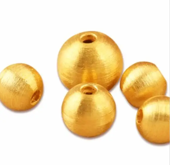 Новый Чистый 999 24K желтое золото Lucky 8 мм матовый бисер подвеска | Украшения и