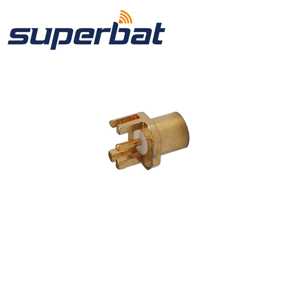 Superbat 10pcs MCX End Launch Female End Launch PCB Mount .031 RF Coaxial Connector