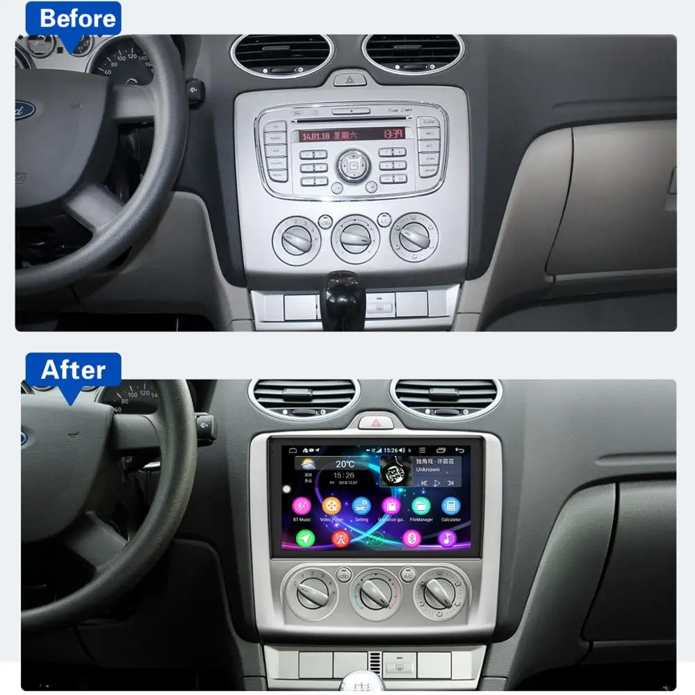 Carplay DSP 9 &quotAndroid 8 1 автомобильное мультимедийное радио для Ford Focus Exi MT Mk2 Mk3 2005 2012 GPS