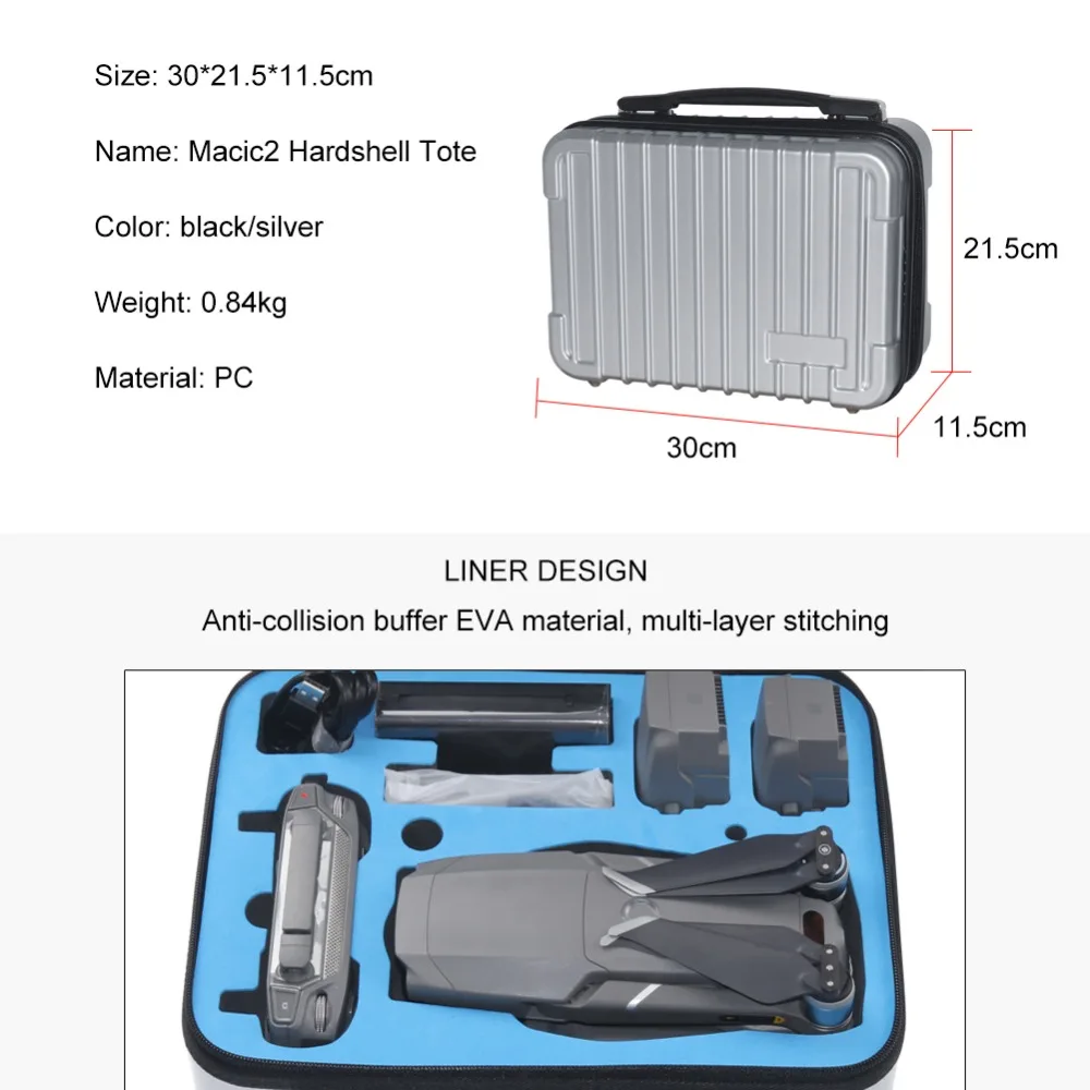 Для DJI MAVIC 2 специальная сумка Аксессуары для дрона сумка для хранения Защитный чехол для ПК Жесткий корпус чехол для Mavic 2 Quadcopter