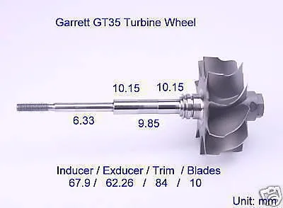Комплект прокладок турбины производства компании kinugawa колеса для Garrett GT35 GT3576 для GMC/для ISUZU 6HK1 w/10 лезвий