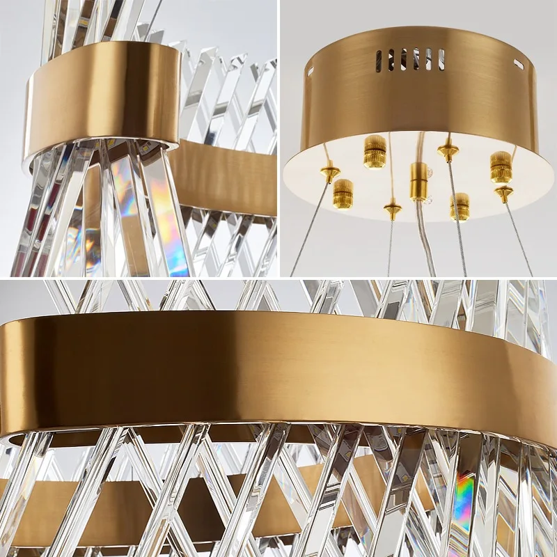 

Modern Luxury Crystal Chandelier For Living Room Creative Design Home Decor Lighting Fixtures Suspension LED Lustres 90-265V