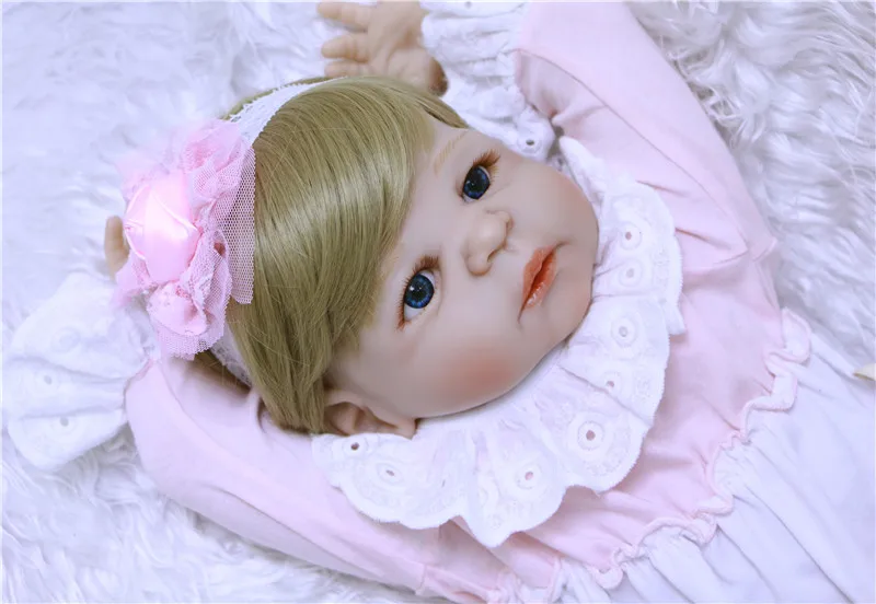 Кукла Bebe Reborn Очаровательная силиконовая кукла 55 см для маленькой девочки 0-3 м
