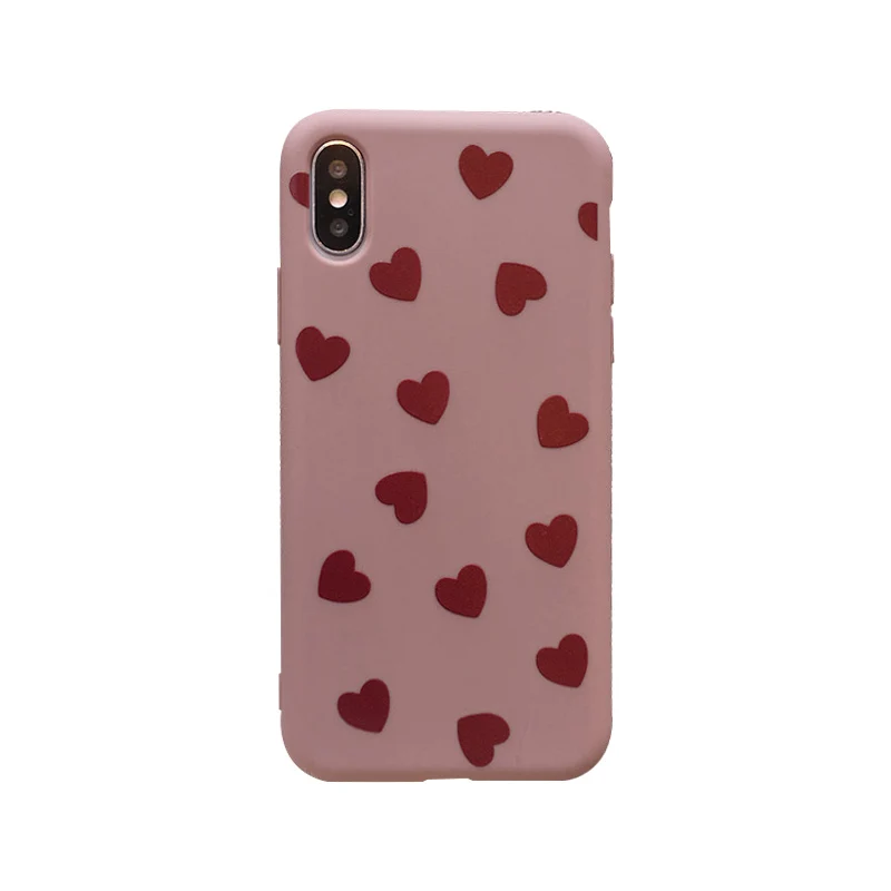 Чехол для телефона GlamPhoneCase с милым сердечком iPhone 7 6 Plus XS Max простые Чехлы X XR 8 S