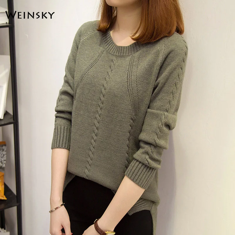 Women Knitted Sweater And Pullovers Korean Style Fashion Jumper Sweaters Winter Autumn 2019 New Lady | Женская одежда