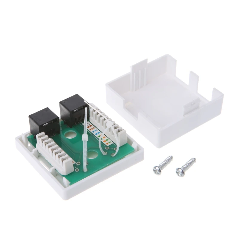 RJ45 распределительная коробка CAT5e сетевой разъем 2 порта настольный удлинитель