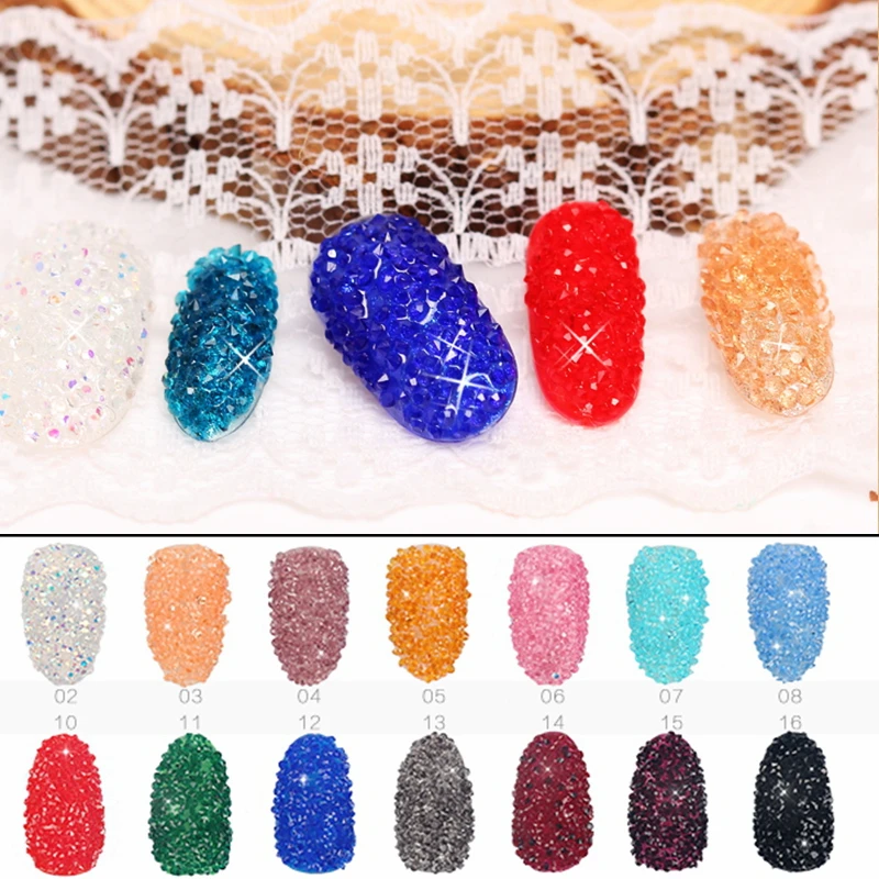 

1440pcs Crystal AB Mini NailRhinestone Crystal 3D Nail Rhinestone Decoration DIY Nails Art Pixie Rhinestone Micro Diamond H0085