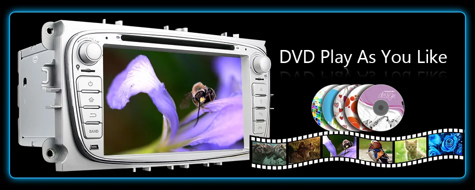 Eunavi 2 Din 7 ''Android 9,0 Щепка Octa 8 Core автомобильный DVD gps для Ford Focus Mondeo S Max Cmax Galaxy Радио стерео 4G Оперативная память 3g WI-FI