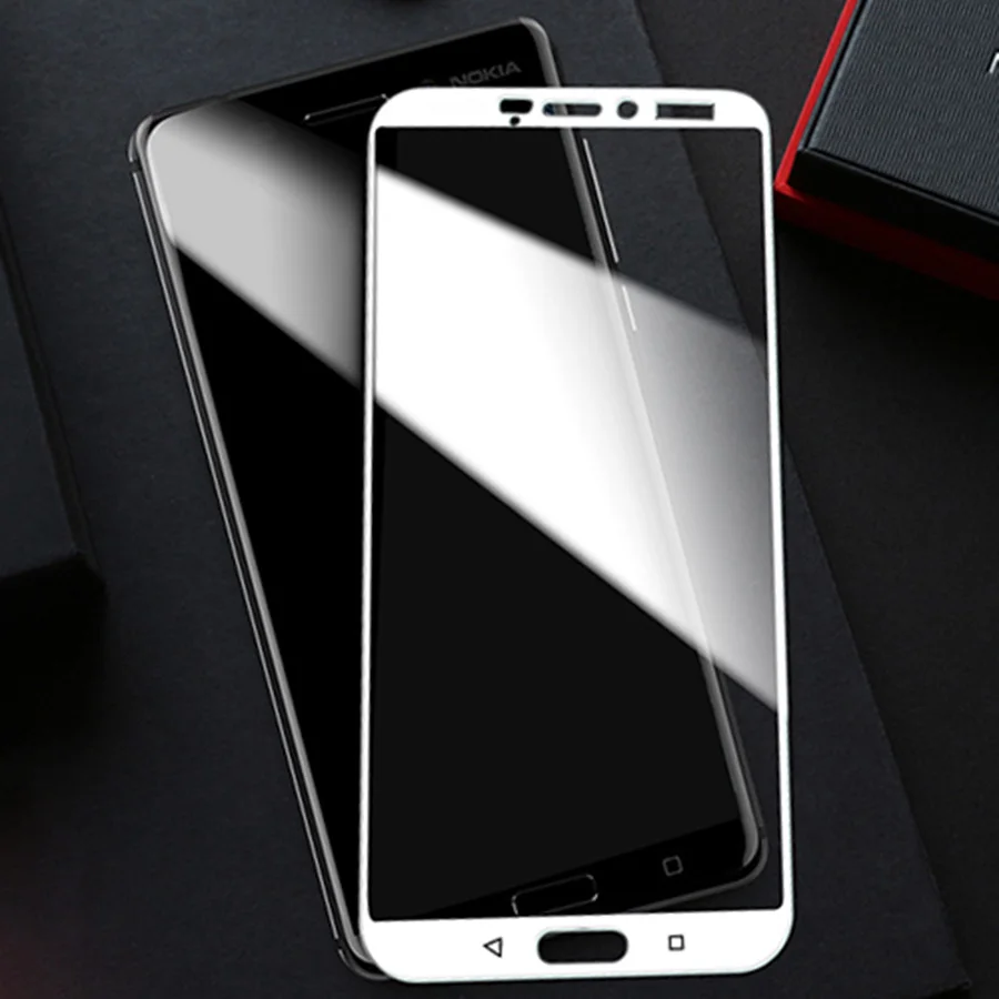 Полное покрытие стекло для nokia 6 8 Защита экрана закаленное от царапин защитная