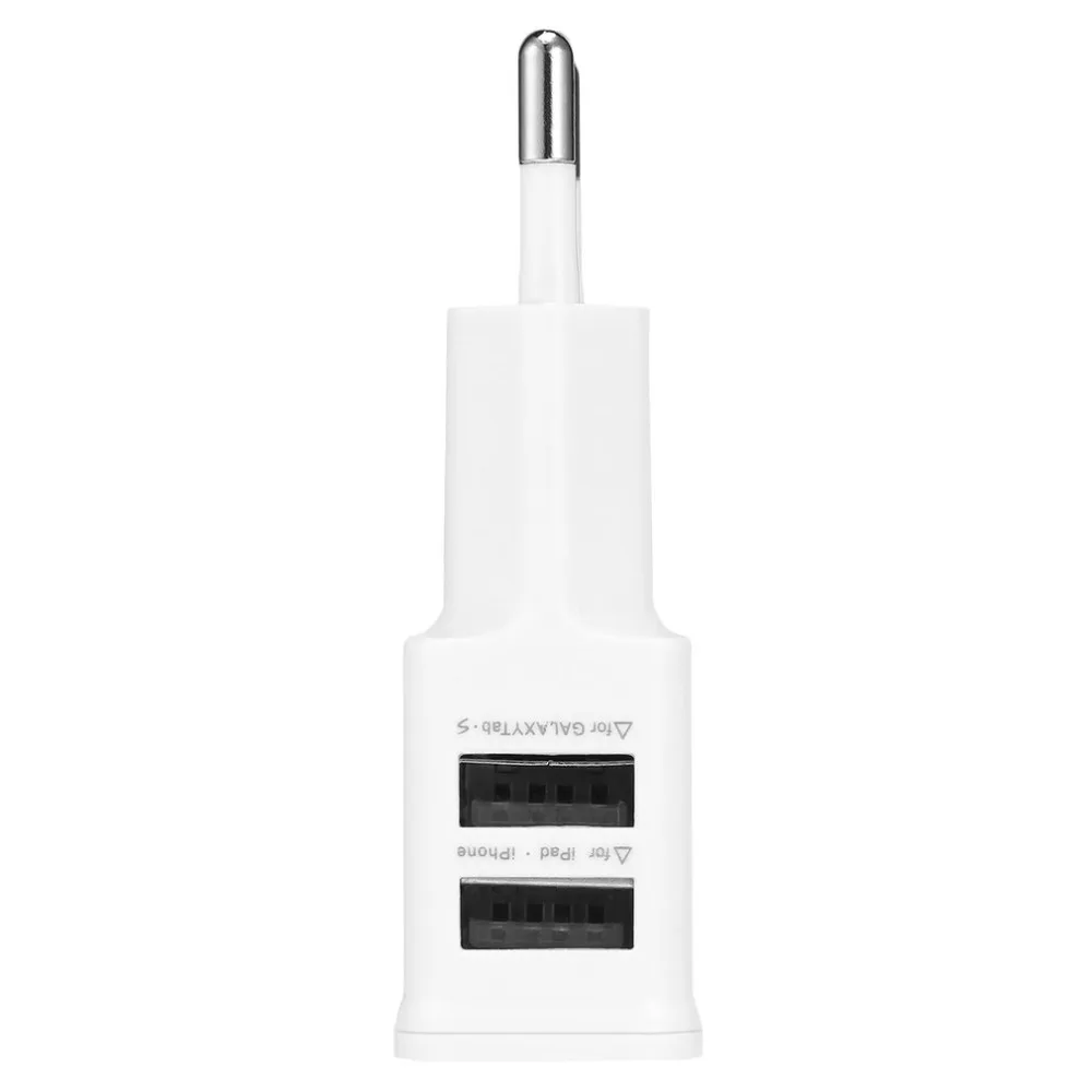 Двойной адаптер питания 2 а с портами USB ЕС для Samsung iPhone HTC MOTO Perfect-белый |