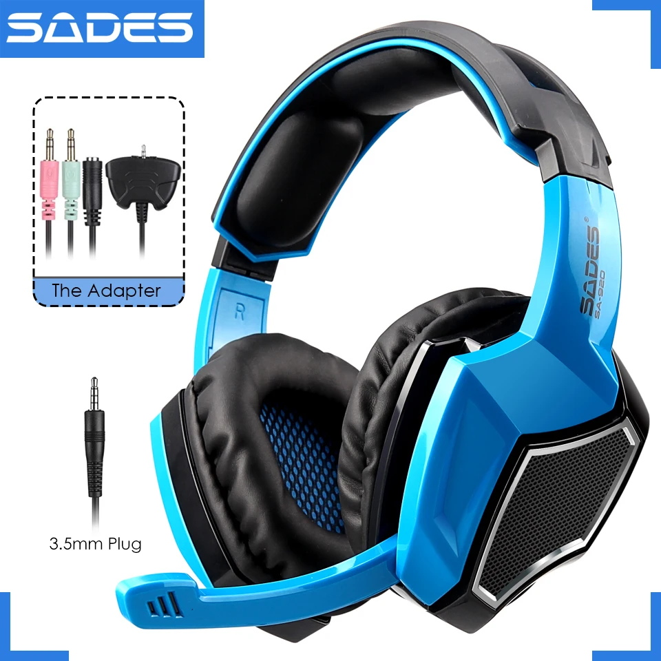 Оригинальные разноплатформенные Игровые наушники SADES SA 920 для ноутбука/PS4/Xbox
