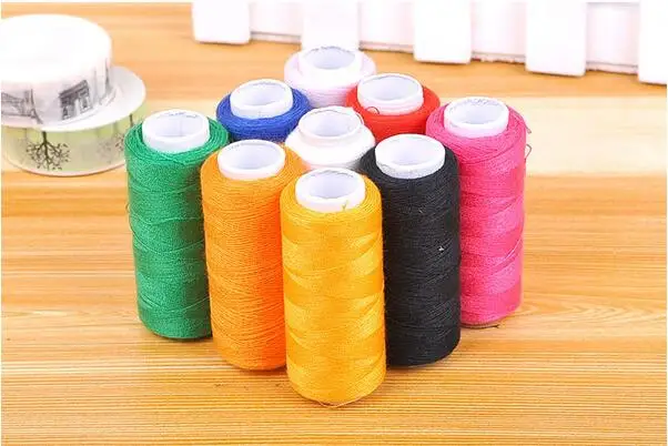 200 ярдов/рулон цветная полиэфирная швейная машинка|sewing line|sewing threadhand sewing thread |