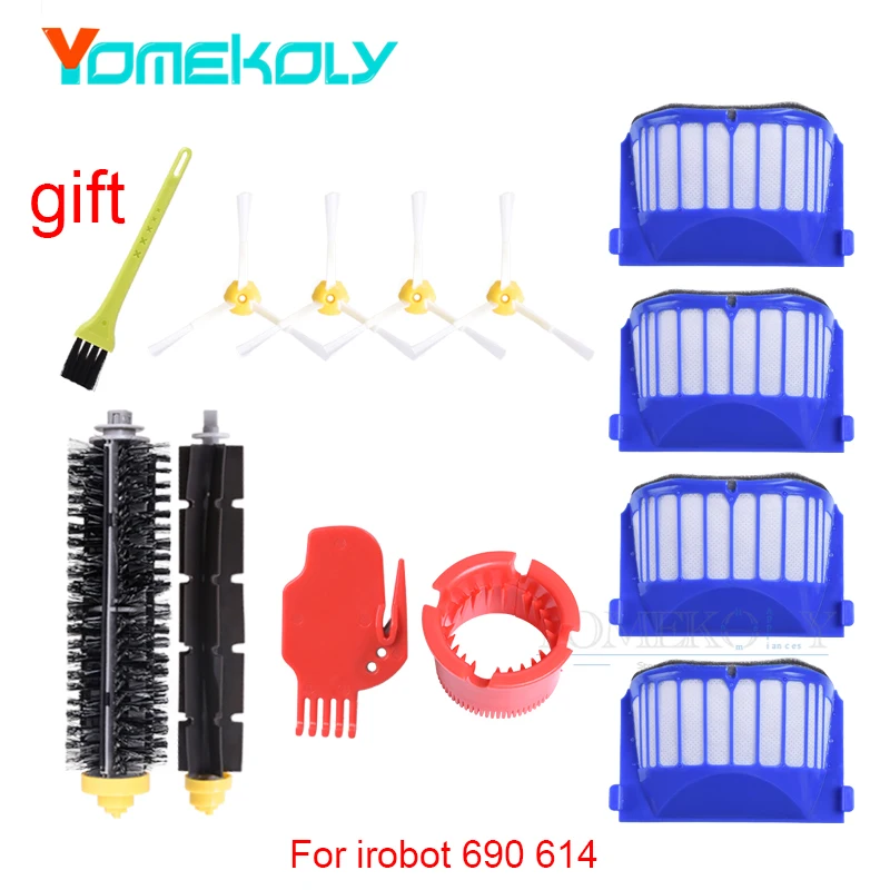 Щётки и фильтры Комплект для iRobot Roomba 600 серии 650 6530 620 615 605 Робот Запчасти