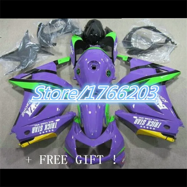 Инъекции Пластиковые обтекатели комплект для Kawasaki Ninja 250 2008 2012 2014 EX250 08 14 ZX 250R