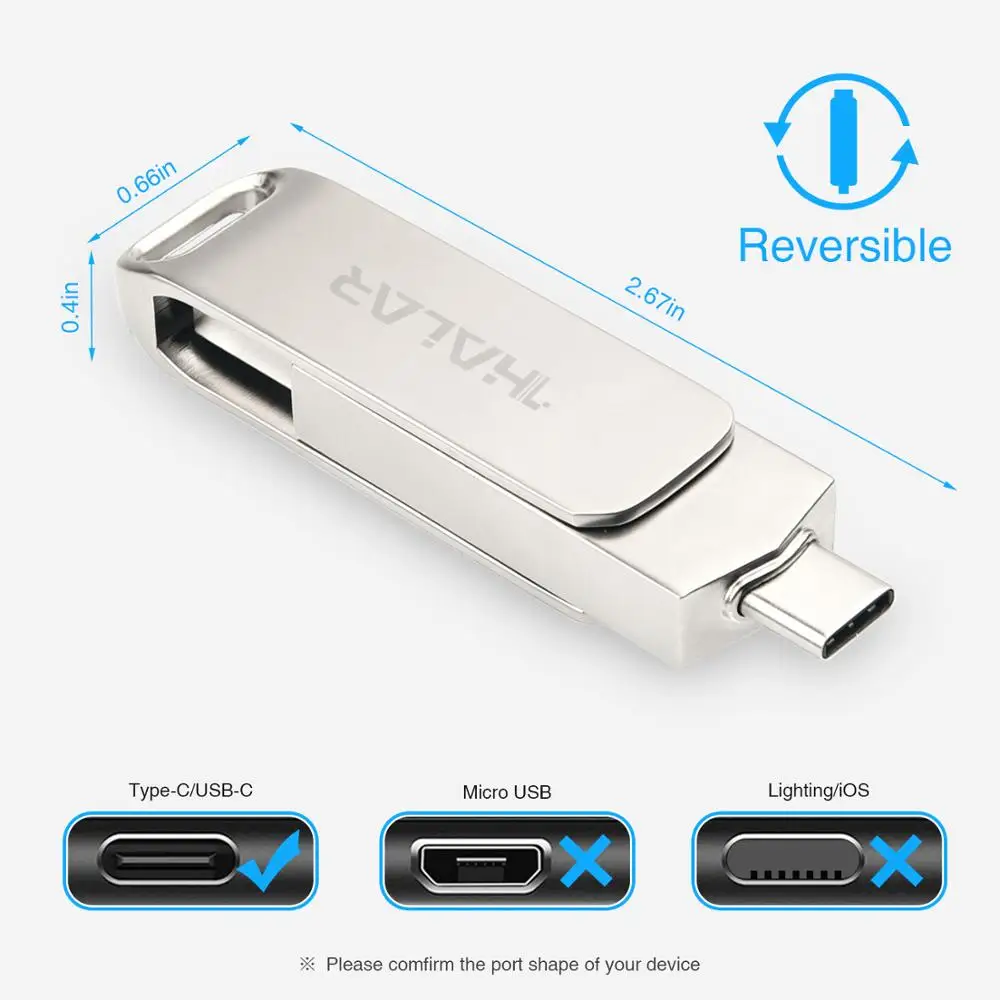 Флеш-накопитель USB THKAILAR 32 ГБ 64 128 256 металлический OTG 3 0 тип ключа c высокая скорость