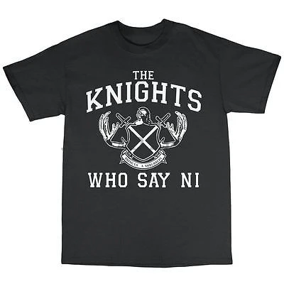 Футболка knits That Say Ni 100% хлопок Monty Python And The Holy Grail Мужская хлопчатобумажная футболка