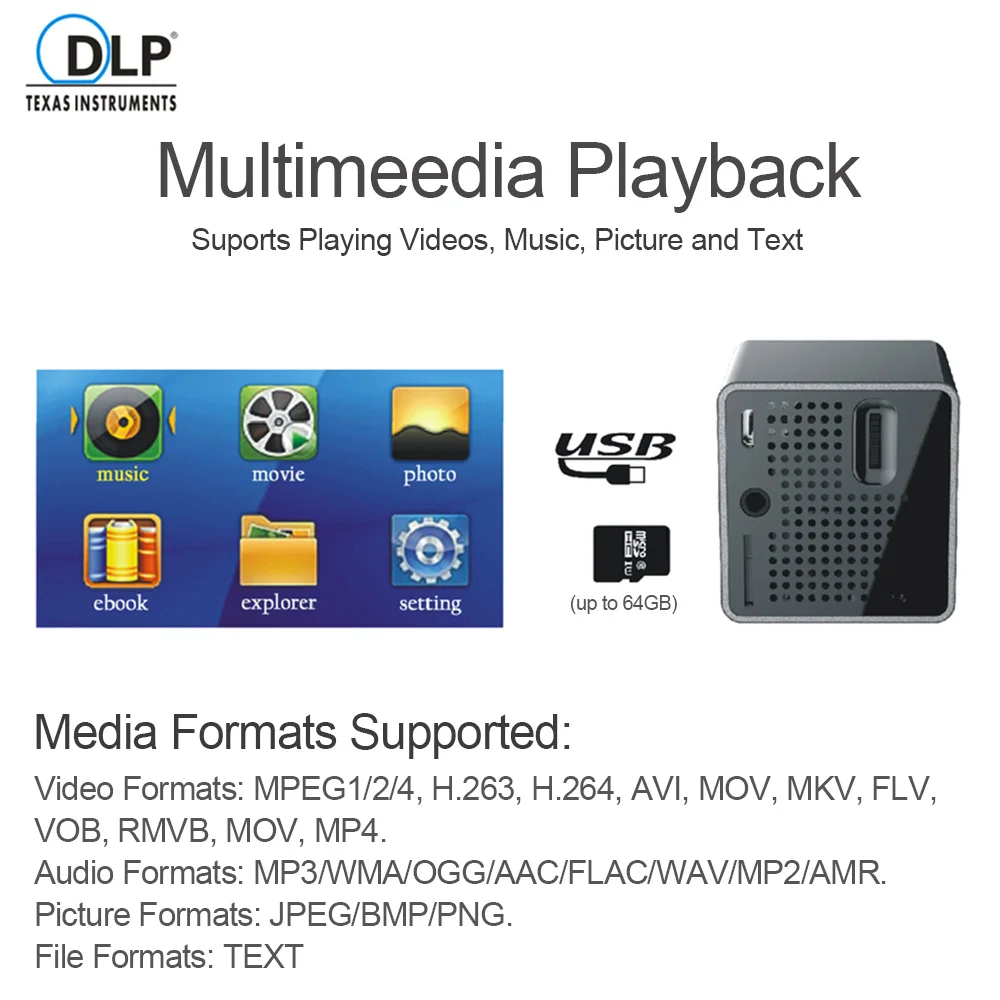 Новые UNIC мини DLP Micro проектор Full HD 1080 P Home Theater Портативный Поддержка TF/USB Video LED proyector