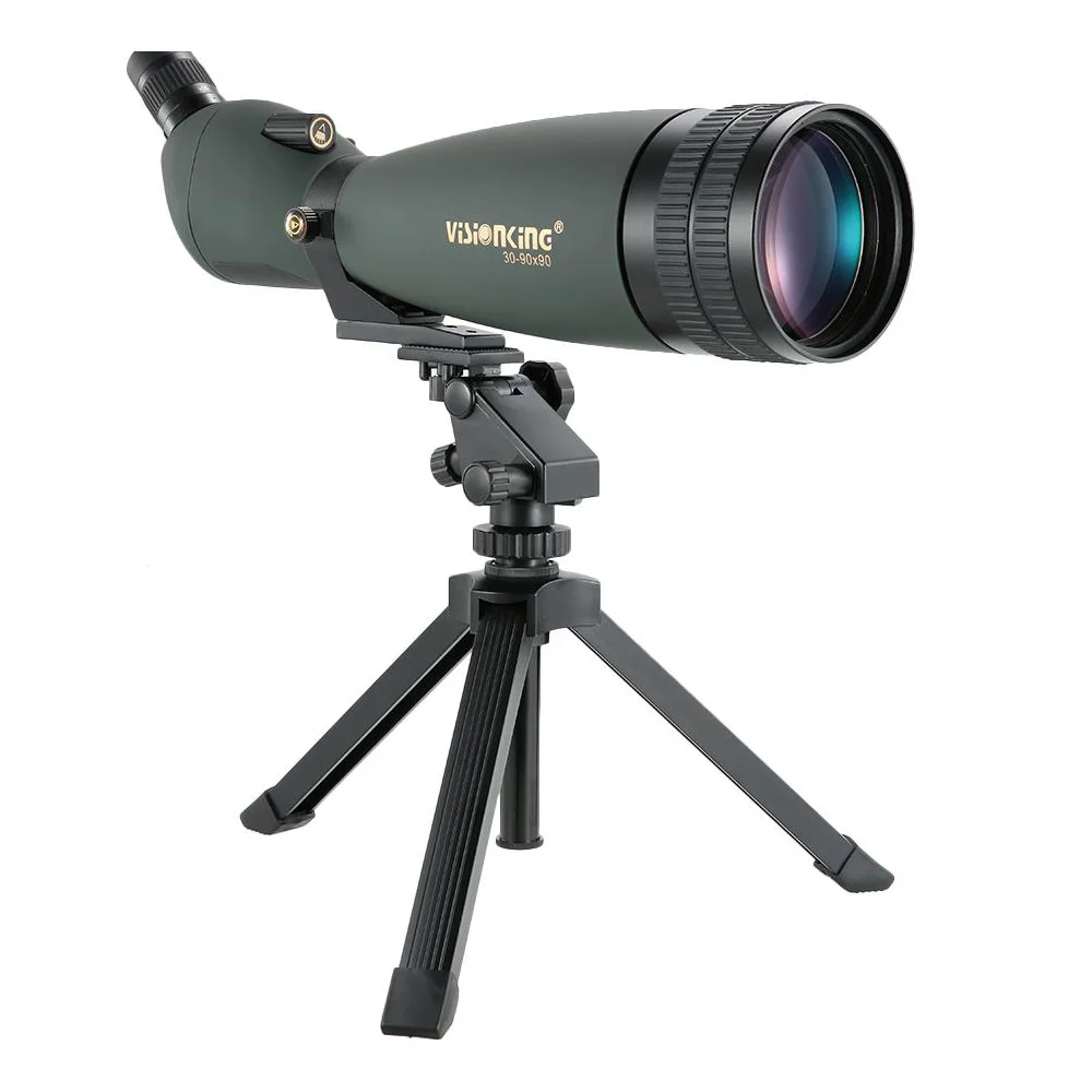 Visionking 30-90x90 широкоугольный Зрительная труба HD BAK4 охотничья птица монокулярный прибор наблюдения телескоп 90x автогид для телескопа со штативом