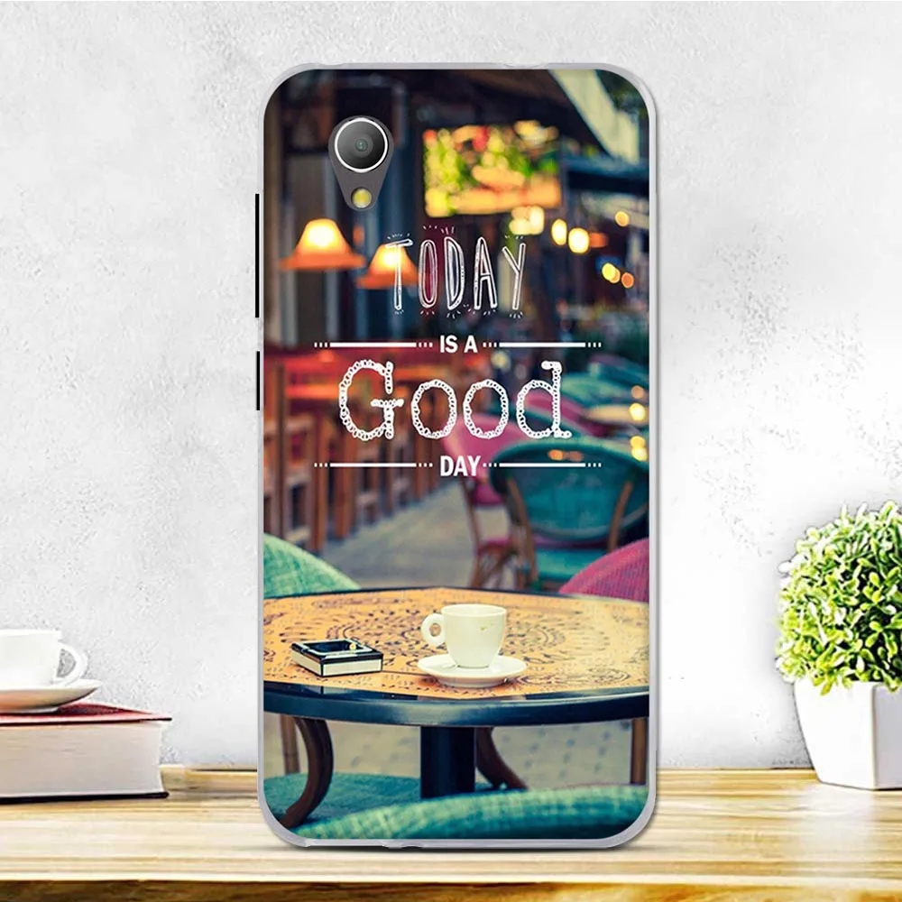 Чехол для Alcatel 3L 5034D мягкий силиконовый тонкий чехол из ТПУ с цветочным рисунком
