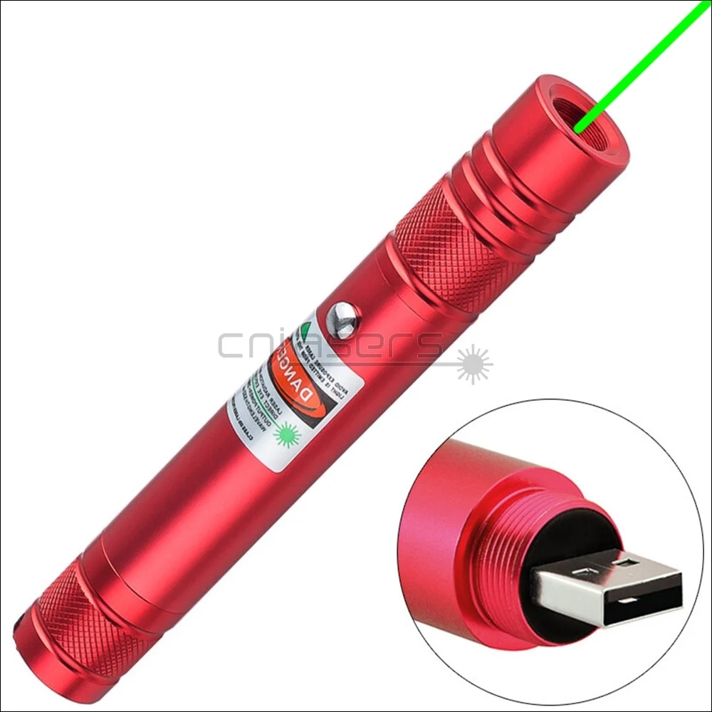 U6RG0050 CNILasers USB зарядное устройство GU6 с фиксированным фокусом 532nm зеленая лазерная указка Видимый лазерный луч лазер ручка с фонариком сигнальная лампа Кемпинг Охота - Цвет: U6RG0050