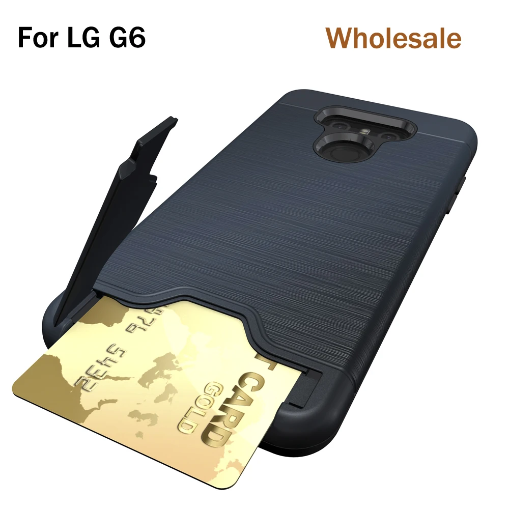 Оптовая продажа 10 шт роскошный армированный чехол 2 в 1 для LG G6 телефона скрытый