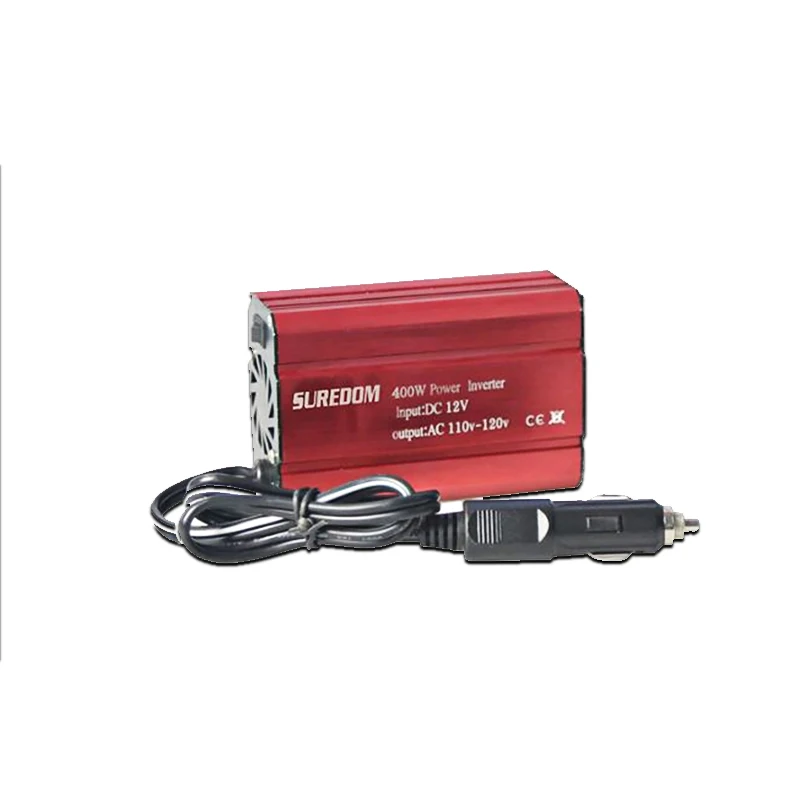 Автомобильный инвертор 400 W автомобиля Мощность конвертер 2 USB + розетки Зарядное