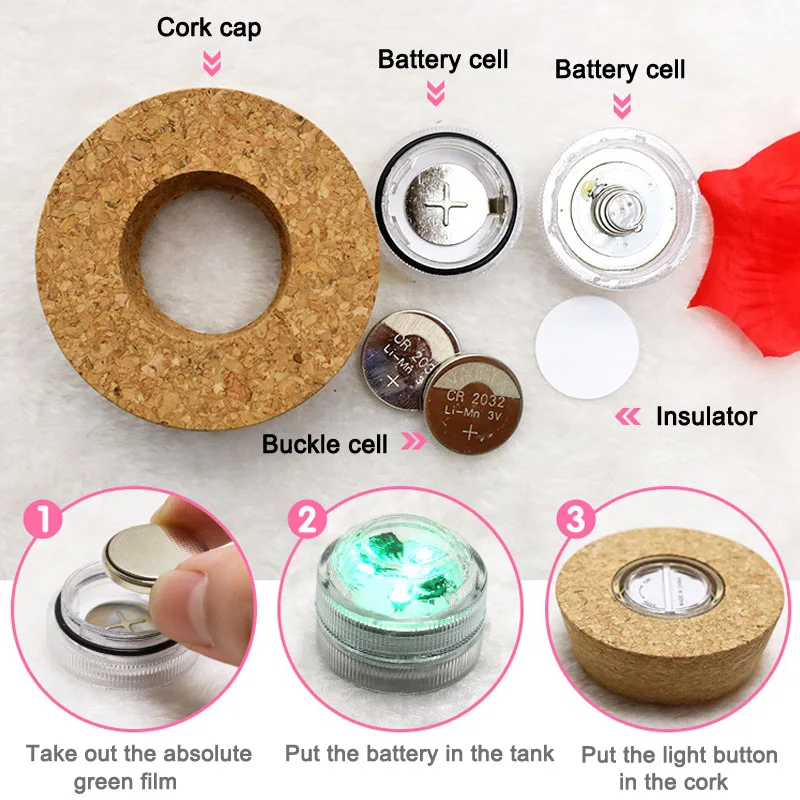 Светодиодная RGB Роза Лампа цветок бутылка светильник с дистанционным