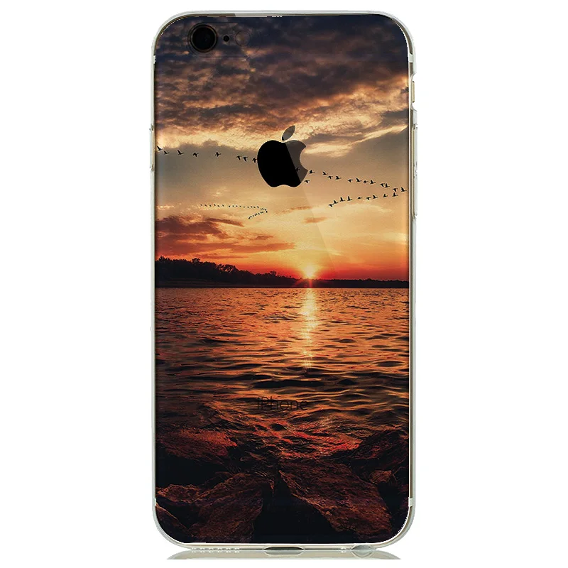 Мягкий чехол из ТПУ с природным пейзажем для capinhas iphone 8, 7 Plus, 6s, 5S, SE, силиконовый чехол с пейзажем, Effiel, башня, Париж, Лондон, город
